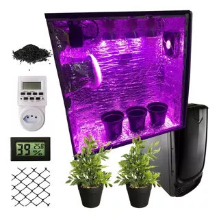 Estufa Pc Grow Cultivo Indoor Led Full Spectrum Filtro Carvã