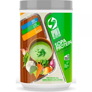Sopa Protein Natural Low Carb De Ervilha Com Legumes Detox Com 10g De Proteínas Por Dose - 450g