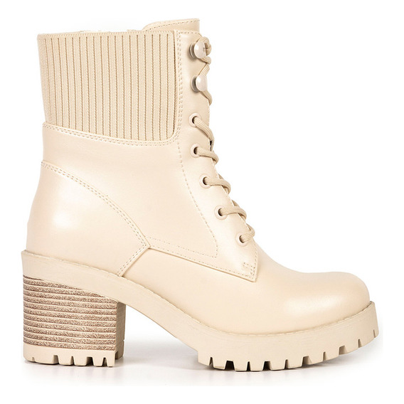 Botines Casuales Bata Valtus Off White Mujer