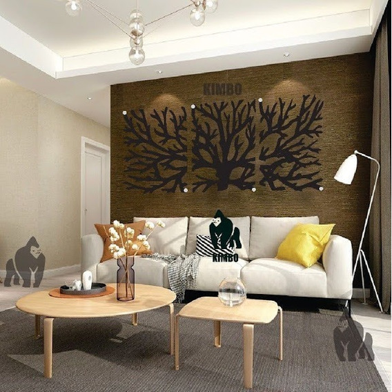 Decoración Árbol Seco Cuadro Madera Mdf Muro 6mm Chapetón