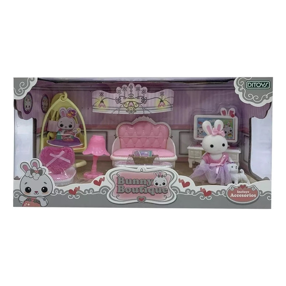 Muñeco Bunny Boutique House Furniture C/accesorios Ditoys 25