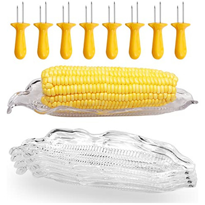 8pcs Tenedores Mazorcas De Maíz De Acero Inoxidable 4 ...