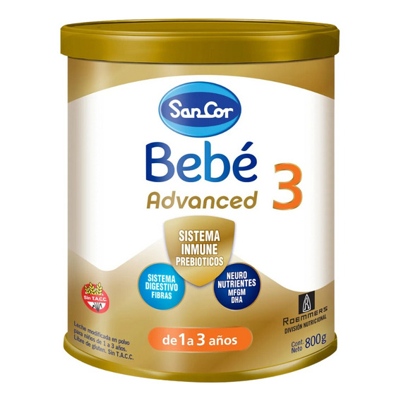 Sancor Bebe Advanced Formula Infantil Etapa 3  X 800 Gr