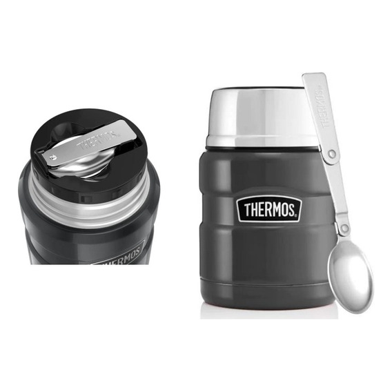 Thermo Comida Ac Inox 470 Ml Modelo King  Color Gun Metal