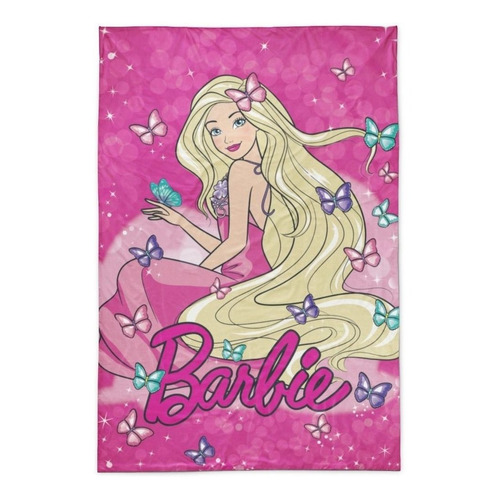 Frazada Piñata Flannel con diseño barbie dreamtopia de 220cm x 155cm