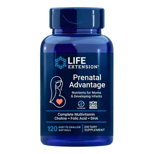 Life Extension Prenatal 120 Softcaps Sabor Sin Sabor