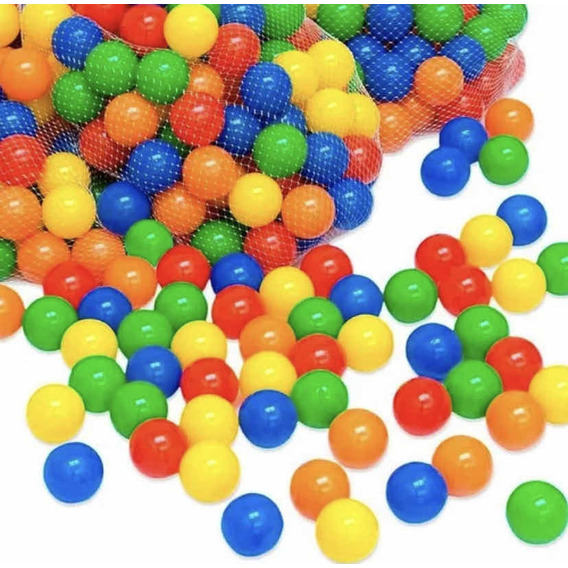 Pack 200 Pelotas Plásticas Para Piscina Colores 7cm