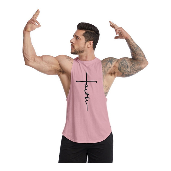 Polera Musculosa Faith Hombre Gimnasio Algodón 