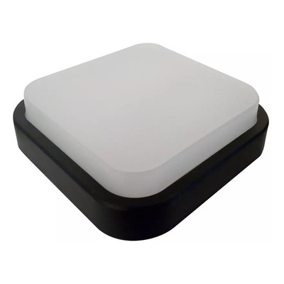 Tortuga Lampara Aplique Hanna Cuadrado Led 10w Negro  Apli