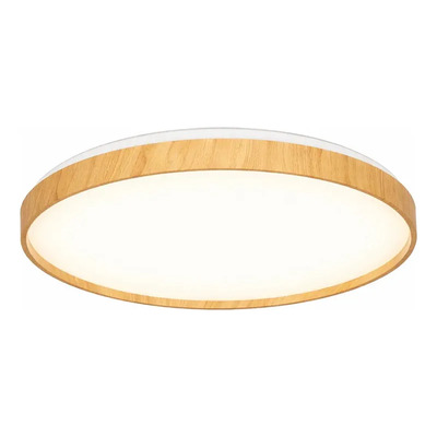 Aplique Plafón Led Boris Madera Con Control Luz Desing Madera Interior