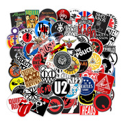 Stickers Bandas Metal Rock | 64 Adesivos