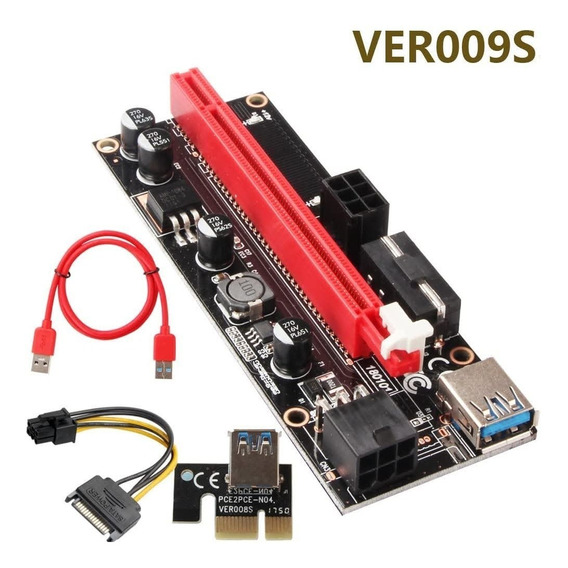 Riser Pci-e 16x A 1x  Usb 60cm V009s Version 9s Mineria