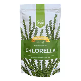 Alga Chlorella 100% Pura Orgánica En Polvo 250 Gr