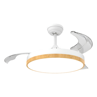 Ventilador De Techo Retráctil Windstyle Blanco Y Madera Nat