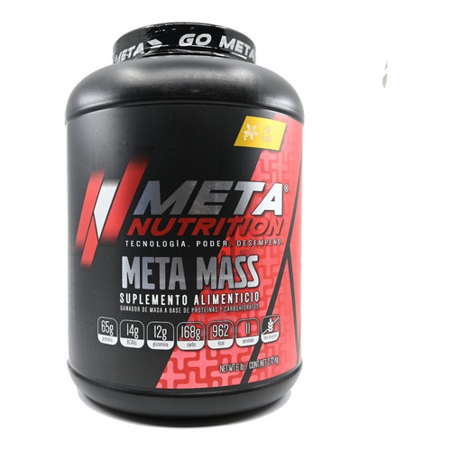 Proteina Meta Nutrition Meta Mass 2.72 Kg (6 Libras) Sabor Cookies and cream