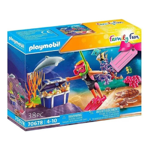 Playmobil Sunny 70678 Treasure Hunt Diver, color rosa