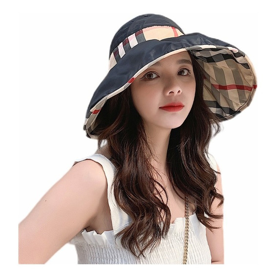Sombrero Mujer Verano Protección Sol Techo Vacío Ala Grande