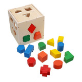 Juego Montessori Cubo De Encaje Bloques Figuras Geometricas 