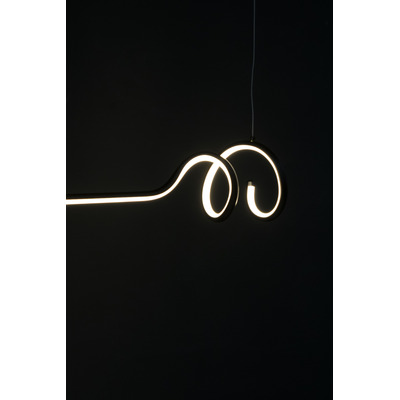 Colgante Led Barila 120cm Negro Deco Moderno Luz Desing