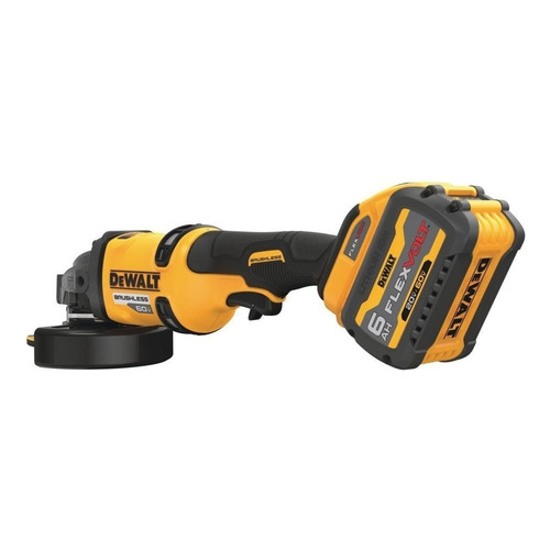 Esmeril angular inalámbrico DeWalt Flexvolt DCG418T2 amarillo 1700 W 220 V + accesorio