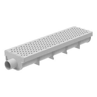 Rejilla Lineal + Canaleta Piso Piscina 13 X 50cm Tigre Gris