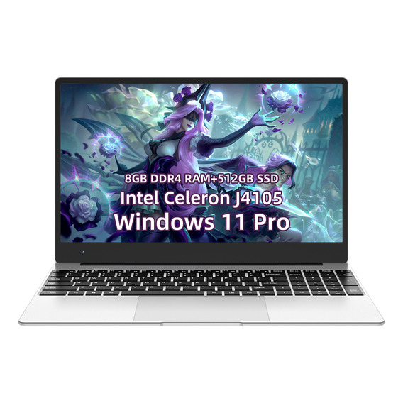 Ordenador Portátil Windows 11 Pro Intel J4105 De 8 Gb+512 Gb