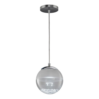 Colgante 1 Luz Globo Led Cristal Moderno Cairel Efecto Unico