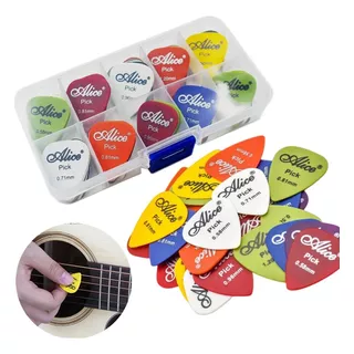 Plumillas Puas Duradera Para Guitarra O Bajo Con Caja,100pzs