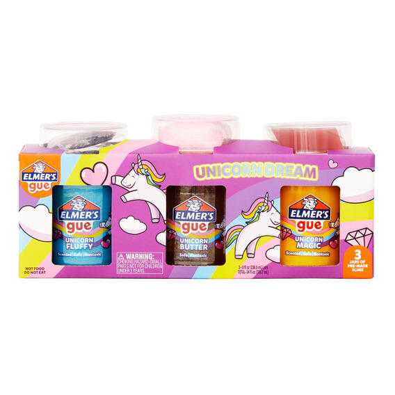 Kit Slime Unicornio 3 Unidades 236ml Elmers