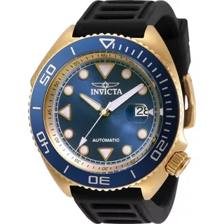 Relógio Masculino Invicta Pro Diver 30426 Automático Cor Da Correia Preto Cor Do Bisel Azul Cor Do Fundo Azul