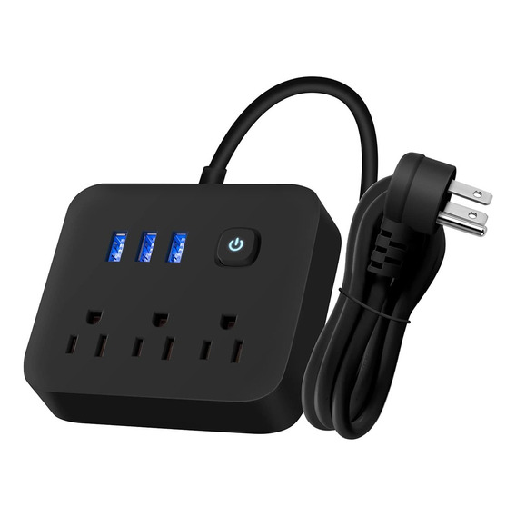 Regleta De Alimentación Multicontactos Con 8 Salidas 3 Usb