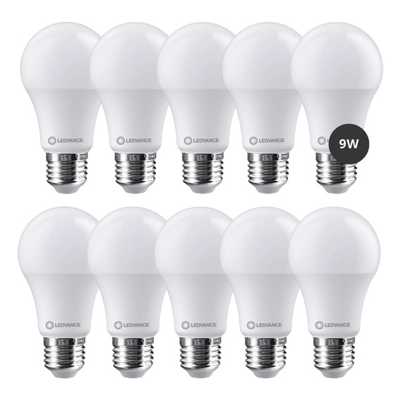 Pack X 10 Lámpara Foco Ledvance Osram Led 9w = 75w Por E631