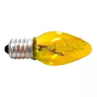 Lâmpada Biquinho 220v 7w E12 Amarela Decoração