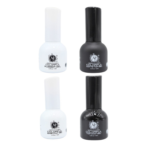 Gama 4 Geles Polish Colorful Para Uñas, Mc Nails, Color R