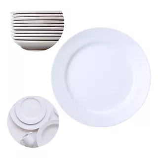 50 Pratos Rasos Hotel Cilíndrica Porcelana Schmidt 2a Linha