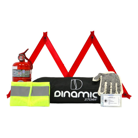 Kit Seguridad Emergencia Auto 6 En 1 Matafuego Chaleco Vtv