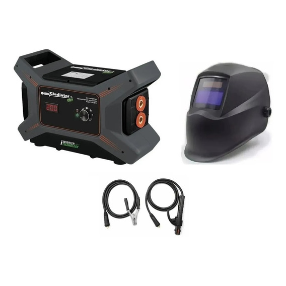 Soldadora Gladiador 200amp Profesional Compacta + Careta 