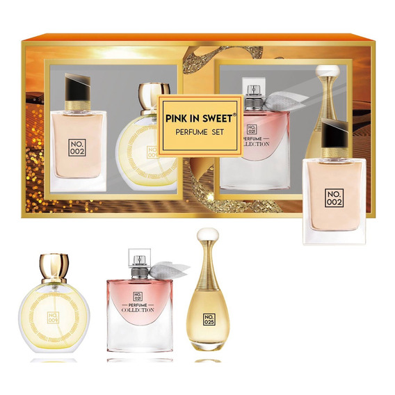 Set De 4 Perfumes Miniatura 15 Ml Mujer Con Estuche Regalo