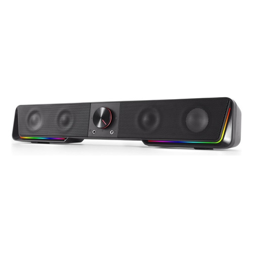 Barra De Sonido Redragon Gs570 Darknet Soundbar Rgb Aux Usb. Color Negro