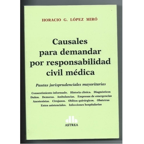 Causales Para Demandar Por Resp. Civil Médica. Lopez Miro