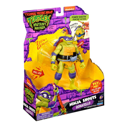Tortugas Ninja! Mutant Mayhem Ninja Shouts Donatello