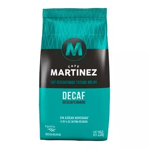 Cafe Martinez molido tostado descafeinado Decaf 250g