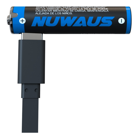 Nuwaus Baterías Recargables Aaa- 4 Con Cable C Para Juguetes