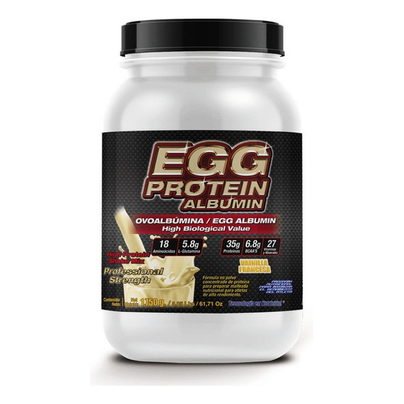 Egg Protein 1,750gr Albúmina Proteina De Clara De Huevo Gca Sabor Vainilla Francesa