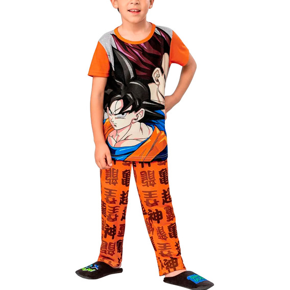 Pijama Ferrato 2 Piezas Comoda Dragon Ball Goku Vegetta Niño