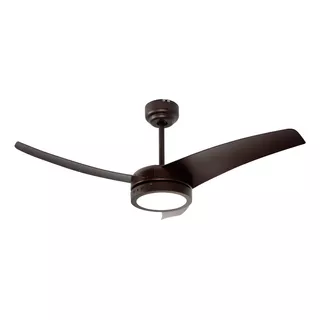 Ventilador De Techo 42  Led Café Oscuro 18w 3 Velocidades