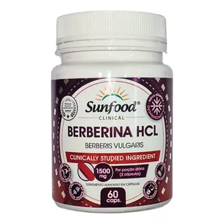 Berberina Hcl 1500mg 60caps Sunfood