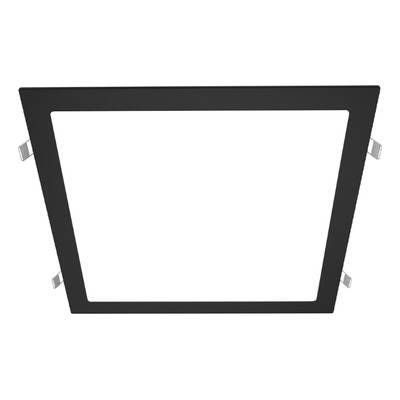 Panel Led 24w Embutir Techo Cuadrado Negro Luz Desing