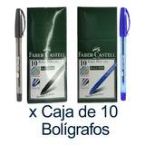 Bolígrafos Lapiceros Plumas Faber Castell. Negro / Azul