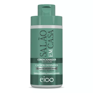 Eico Tratamento Hidratação Capilar Condicionador Leave-in Fortificante Sem Sal Salão Em Casa Cachos Definidos 450ml Óleos Argan Vegano Cacheados Crespos E Ondulados